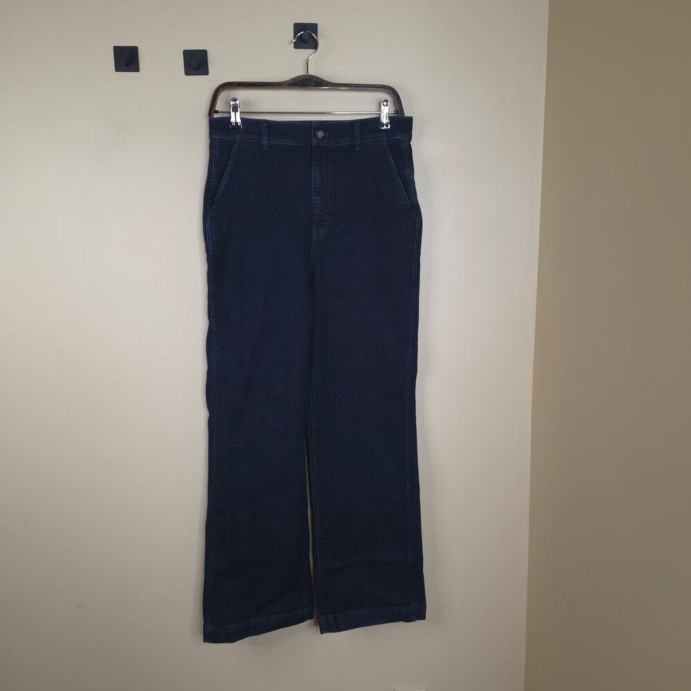 J. Crew Denim trouser pant in signature stretch in dark wash Size 28